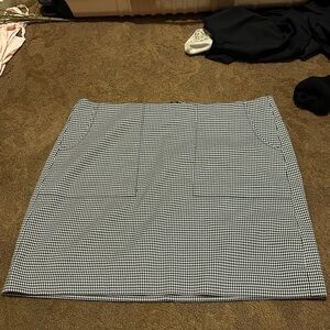 Classic navy and White Checkered Skirt